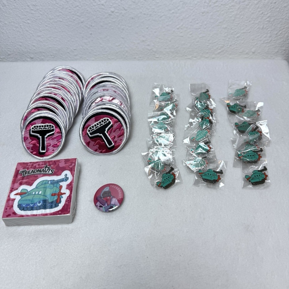 Treadnauts Video Game Iron On Patches Stickers And Pins Button Topstitch Lot